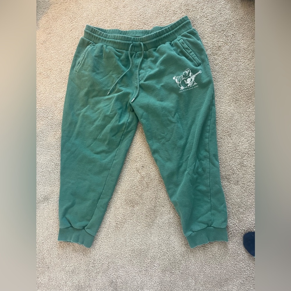 True Religion Mens 3XL Green Sweatpants